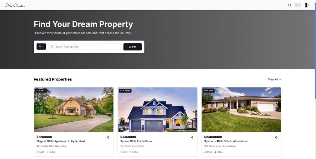 Nestfinder - A Property Listing Website